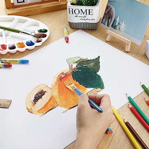 Spiareal 100 Sheets 11 x 15 Inch Watercolor Paper Bulk 140 Lb/300 GSM White Construction Paper Cold Press Blank Cotton Art Paint White Color Pad Artists Drawing Christmas Cards - size: 11 x 15 Inch