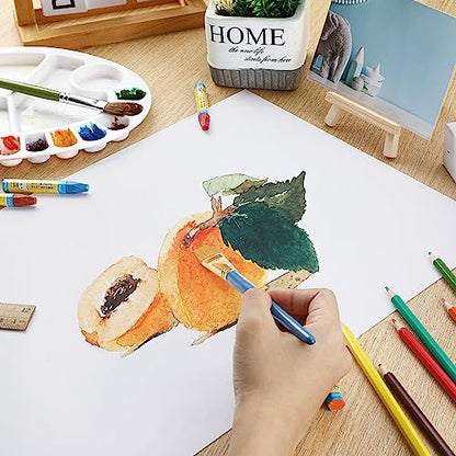 Spiareal 100 Sheets 11 x 15 Inch Watercolor Paper Bulk 140 Lb/300 GSM White Construction Paper Cold Press Blank Cotton Art Paint White Color Pad Artists Drawing Christmas Cards - size: 11 x 15 Inch