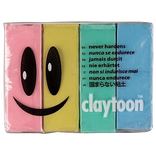 Van Aken Claytoon Modeling Clay – 1 lb (Four 4-oz Bars) – Use for Claymation, Models, and Stop Motion (Sweetheart) - color: Sweetheart