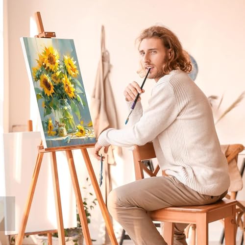 ESRICH Stretched Canvases for Painting 8x10, 60 Pack 8x10 Canvases for Painting,Primed Acid-Free Cotton Blank Canvas, Paint Canvases for Oil & Acrylic Paint. - size: 8x10in-60Pack