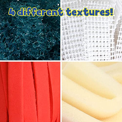 READY 2 LEARN Textured Art Tools - Set of 4 - Jumbo Paint Brushes for Toddlers and Kids - Set 1 - DIY Patterns and Effects - color: Original Colors