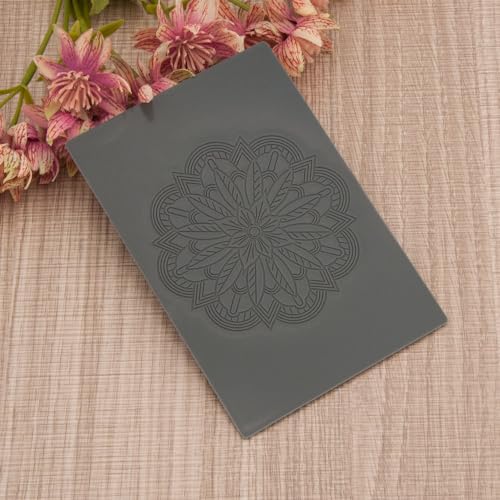 Polymer Clay Texture Sheets for Boho Style Earring Jewerly Making, Flowers Geometric Clay Texture Stamps Mat for Polymer Clay Projects Polymer Clay Earrings Tools