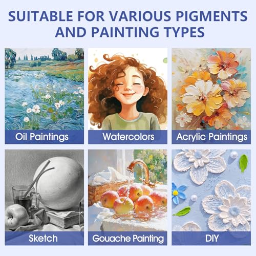 FUMILE 5x7 Canvas for Painting, 12 Pack Stretched Small Canvases for Painting-5/8 in Profile Primed White Blank Painting Canvas Value Pack for Oil & Acrylic Paint - size: 5x7IN