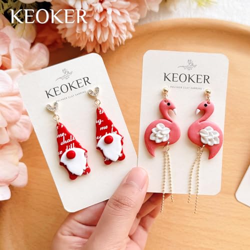 Keoker Valentines Day Polymer Clay Cutters, 10 Shapes, for Earrings Making, Small, Unique, Holidays, Adult - color: earring clay cutters 2