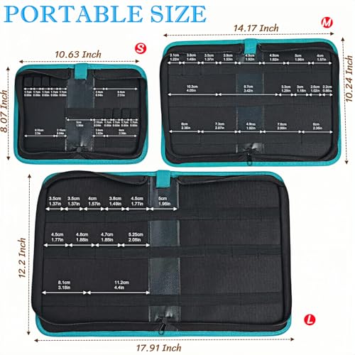 BLIRITEL Tool Bag Organizer, Oxford Tool Case Hardboard Kit, Portable Small Tool Pouch with Zipper, Handheld Screwdriver Pouch Tool Kits Organizer for Carpenter Mechanic (CASE ONLY） (S) - size: S