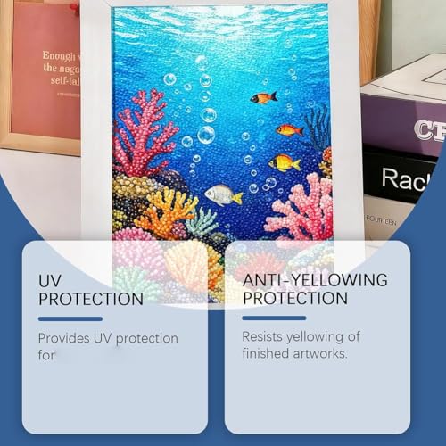 Diamond Art Sealer Spray, Fast Drying Permanent Glue for DIY Diamond Art Painting, Anti-Yellowing Clear Finish Sealing Spray, Long-Lasting Clear Coat for Canvas & Resin Diamonds Arts,100ml (1pcs)