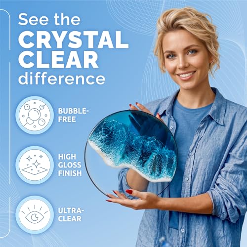 CRAFT RESIN 1 Gallon Crystal Clear Epoxy Resin Kit with Pumps - Food Safe & UV Resistant for DIY Art, Wood, Jewelry Making, Coasters, Mold Casting Resin Epoxy - Low Viscosity for Beginners & Pros - size: 1 Gallon