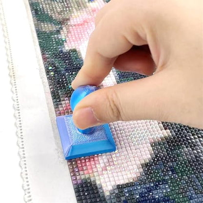 Diamond Art Painting Embossing Roller 3D Printing Diamond Art Painting Seal Press Diamond Art Painting Roller Tool Set for Multi-Color Square & Circular Drills (Lake Blue Gradient) - color: Lake Blue Gradient