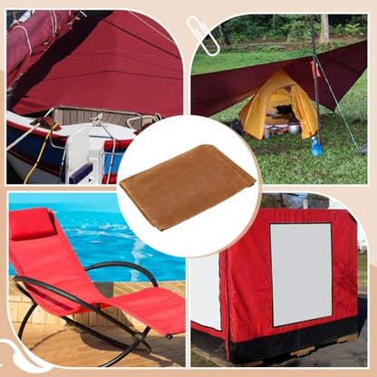 MAYJOYDIY 2 Yards Camel Cotton Waxed Canvas Fabric 55.9~58.3inch Wide Waxed Oilskin Cloth Waterproof Canvas Fabric by The Yard for Seat Cover Canopy Tent Bag Crafts DIY - color: Camel