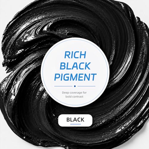 Falling in Art Black Acrylic Paint, Large 67.6Oz Premium Pouring Acrylic Paint, Perfect for Canvas, Wood, Ceramic, and More - color: Black