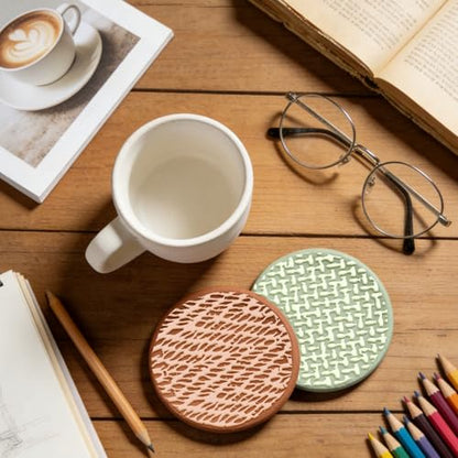 4 Pcs Fabric Textures Element Clay Texture Mat Polymer Clay Texture Sheets DIY Tools for Pottery Earring Jewelry Making Stamp Engraving Machines, 4x2.6inch - style: Fabric Textures