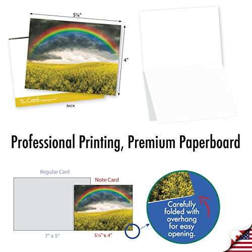 The Best Card Company - Box of 10 All Occasion Cards Blank (4 x 5.12 Inch) - Scenic Landscape Cards Assorted - Rainbow Bright M4963OCB-B1x10 - style: Rainbow Bright