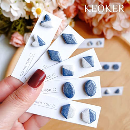 Keoker Polymer Clay Cutters - Geometric Clay Cutters, Polymer Clay Cutters for Earrings Jewelry Making, 10 Shapes Regular Clay Earrings Cutters