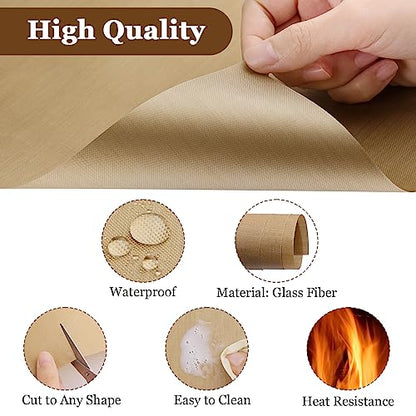 Selizo 20 Pack Teflon Sheet for Heat Press, Heat Transfer Press Cover Paper Heat Resistant Transfer Protector Mats for Cricut Iron HTV Vinyl, Sublimation, Baking and Craft - color: 20 Pack