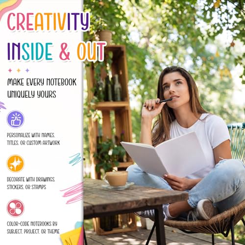 Ireer 24 Pack White Hardcover Blank Book 6x8 Inch Blank Hardcover Sketchbook Bulk 60 Page/30 Sheet Unlined Journal for Writing Stories 200g Cover Make Your Own Book for Drawing DIY Project Guestbook