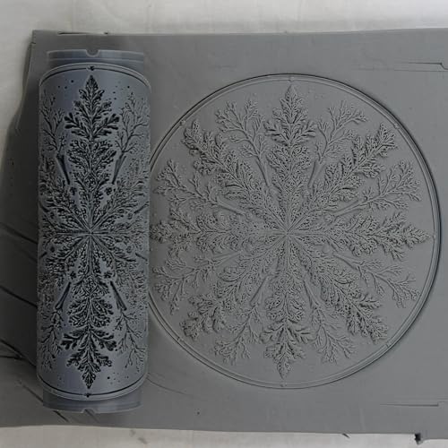 Snowflake Clay Texture Roller 4" for Polymer Clay - color: Snowflake Roller