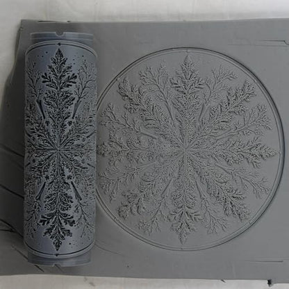 Snowflake Clay Texture Roller 4" for Polymer Clay - color: Snowflake Roller