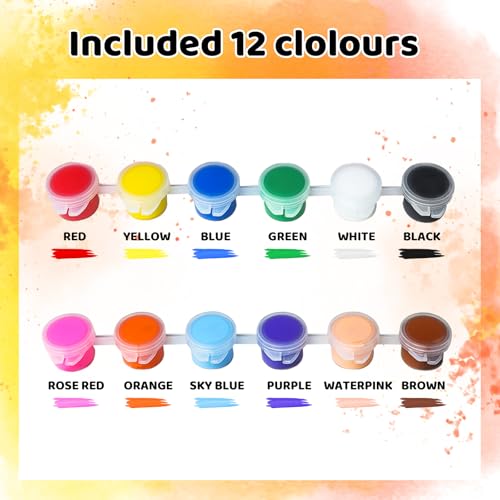 8 Set Mini Acrylic Paint Set, Mini Canvas Painting Kit, Small Canvas with Easel, Acrylic Paints,Brush, Minis Easel with Canvases for Kids Adults Classroom Birthday Painting Party (6 x 8Inch) - color: 6 x 8Inch