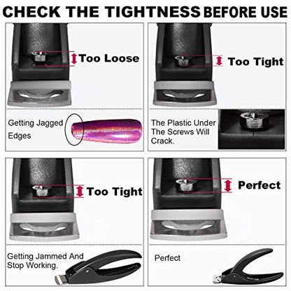 GA&EN Black Adjustable Artificial Acrylic Fake Nail False Nail Tip Clipper Cutter Trimmer Manicure Pedicure Sharp Blade Clip Tool For Salon Home Nail Art Beauty Design DIY - color: Black-01
