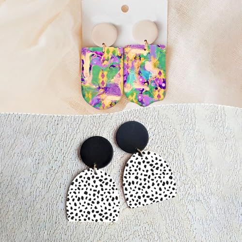 Polymer Clay Transfer Paper, 10 Pcs Abstract Shape Water Soluble Transfer Sheet for Polymer Clay for Polymer Clay Earrings Jewelry Making Disposable Stickers DIY Crafts 5.82X3.93 inch - color: Abstract Shape