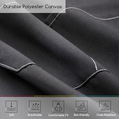 MEEDEN Painting Apron for Men Women: Adjustable Cross Back Waterproof Polyester Canvas Art Apron with 3 Pockets - Artist Apron for Acrylic Oil & Watercolor Painting, Gardening, Cooking - Taupe - color: Taupe