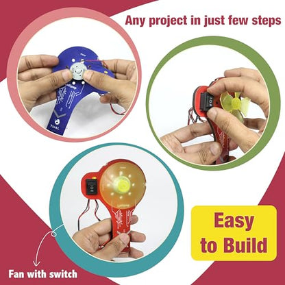 Butterfly EduFields STEM Kit for Kids Ages 8-10-13 | Build 20+ Motor Machines & DIY Engineering Projects | Educational Science Kit for Boys & Girls | Fun STEM Toys for Ages 8-10 | Robotics Learning - style: Electro Play Kit