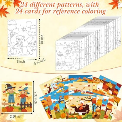 Sherr 24 Pcs Pre Drawn Canvas for Painting Adult Pre Printed Canvas Bulk Sip and Paint Kit Stretched Panels Paint Set for Theme Valentine Painting Night Party Favor(Autumn,8 x 10 Inch) - size: 8 x 10 Inch, style: Autumn