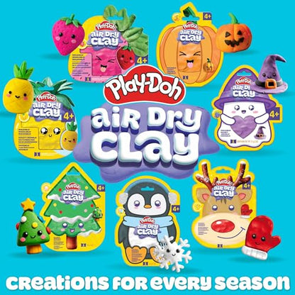 Play-Doh Air Dry Clay, 3-Pack Christmas Bundle, 1 Green Bubblegum, 1 Red Peppermint, 1 Blue Cotton Candy, Stocking Stuffers, Goodie Bag Stuffers, Art Supplies, Arts and Crafts for Kids, Kids Crafts - color: Christmas