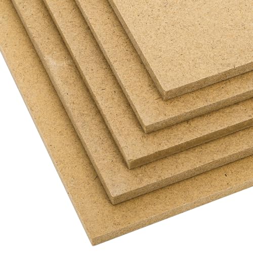 DEAYOU 10 Pack 11" x 14" MDF Wood Boards for Crafts, 1/4" Thick Medium Density Fiberboard, Unfinished Art Chipboard Sheets, Blank Wooden Hardboard Panels for DIY, Engraving, Painting, Carpentry
