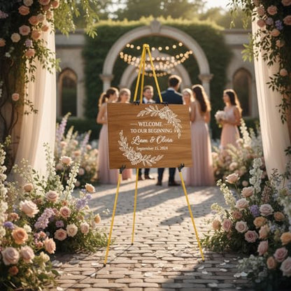 MXG 66" Adjustable Easel Stand for Painting, Sign Display | Portable & Foldable Metal Tripod Stand with Carrying Bag, for Canvas,Whiteboard,Wedding,& Gallery - color: yellow