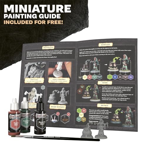 The Army Painter GameMaster: Wilderness Adventures Role-playing Paint Set, 15x18 ml Warpaints Fanatic Acrylic, 1 GameMaster Drybrush, 1 FREE Hard-plastic snap-fit Hag Miniature - color: Wilderness Adventures Paint Set