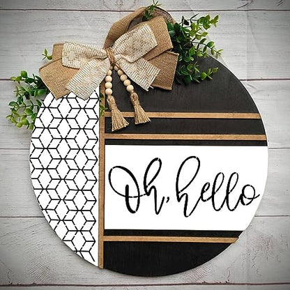 Welcome Stencils for Painting on Wood 12” Welcome Stencil for Wood Sign Hello Doormat Stencils Templates for Door Hanger Door Mat Fabrics - style: Daily 13p