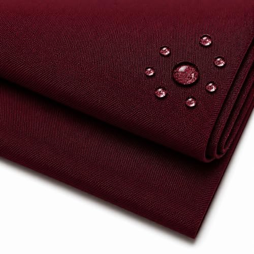 600 Denier 60" Wide Waterproof, Water Repellant Canvas Fabric for Indoor/Outdoor Projects, Upholstery, Home Decor - Sold by the Yard - color: Burgundy, size: 1 Yard