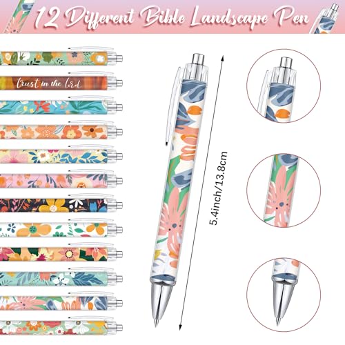 Motiskyy 24 Pcs Floral Pens Flower Ballpoint Pens Flower Notepads Set Design Line Notebook Employee Gifts Set for Student Womens History Month School Supplies, Valentine's Day, Mother's Day Gift - style: Classic