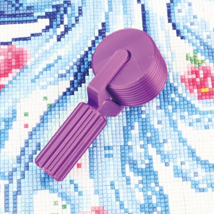 Diamond Painting Roller, Pressure Roller for Diamond Art Canvas, Flatten and Secure Diamonds Easily, DIY Diamond Painting Accessories - color: Purple