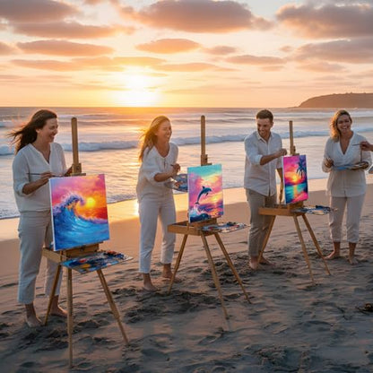 Sherr 12 Pcs Pre Drawn Canvas Pre Printed Canvas for Adults Sip and Paint Party Canvases Painting Kit for Summer Easter Mother's Day Party Favor(Beautiful Scenery,8 x 10 Inch) - size: 8 x 10 Inch, style: Beautiful Scenery
