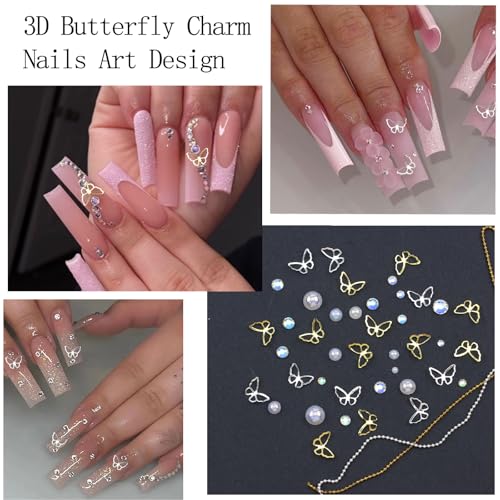Flower Nail Art Charms Rhinestones Nail Charms Luxurious Nail Supplies Accessories Nail Gems Jewelry Rhinestones for Women Nail Design - color: Colorful-05