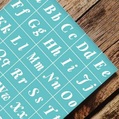 2 Pcs Alphabet Silkscreen Stencil, Reusable Self-Adhesive Silk Screen Printing Symbol and Number Craft Template for Painting on Wood or Fabric DIY T-Shirt, 8.7x11 Inch - style: Alphabet