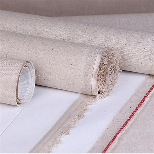 Linen Blend Canvas Roll Primed Blank 1m 28/48cm Width for Oil Acrylic Painting(48cm Width) - color: 48cm Width