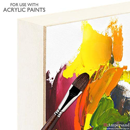 Ampersand Art Supply Wood Gesso Art Painting Panel: Canvas Texture, 1-1/2" Cradled Profile, 4"x4" - size: 4"x4", style: 1-1/2" Cradled