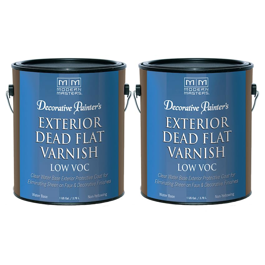 2-Pack of 1 gal Modern Masters DP401 Clear Decorative Painter's Acrylic Dead Flat Varnish - size: 1 Gallon