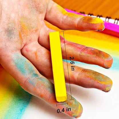 Soft Pastel for Artists, 24 PCS Vibrant Colors Chalk Sticks - Premium Pastel Art Supplies for Drawing, Blending, and Shading - Ideal for Adults and Beginners
