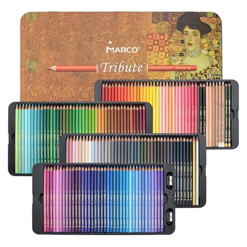 160 Colored Pencils Set for Adults Coloring, Professional Oil Based Art Pencils with 4.0mm Thick Soft Core up to 10 layers, Artist Drawing Pencils in Masterpiece Gift Box (160 colors) - style: 160 Count
