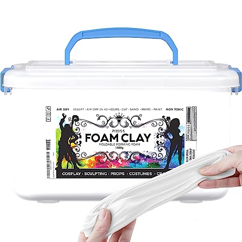 Pixiss Foam Clay (1500g, White) - color: White, size: 1500g