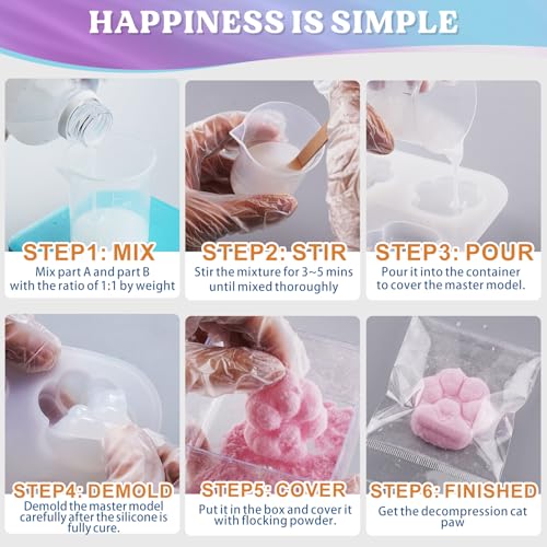 LET'S RESIN Liquid Silicone and Silicone Rubber Mold Making Kit, 20A Translucent & Fast Cure Liquid Silicone for Casting Resin Mold, Soap Mold, Candle Mold, 3D Mold