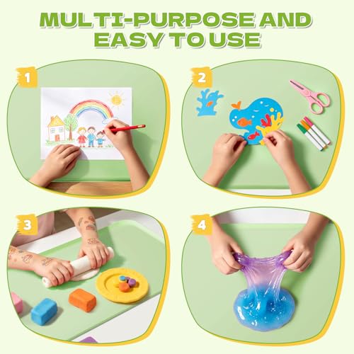 Silicone Art Mat for Crafts, 24"x16" Silicone Painting Mat to Keep Clean Protects Surfaces Perfectly for Crafts, Legos, Resin & Jewelry-Making, DIY Crafts Mat - color: Green