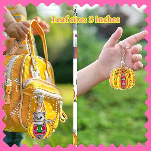 Ayhuhra 30 Sets Halloween Suncatcher Keychains Craft DIY Window Paint Art Suncatchers Witch Pumpkin Bat Cat Ghost Trick or Treat Sun Catchers for Halloween Activities Art Project - style: Halloween