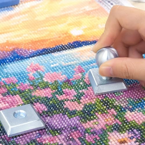 POETRYDRAW Diamond Art Painting Embossing Roller 3D Printing Diamond Art Painting Seal Press Diamond Art Painting Roller Tool Set for Multi-Color Square & Circular Drills (Lake Blue Gradient) - color: Lake Blue Gradient