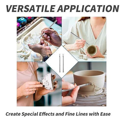 YAFIYGI 8 Pcs Ceramics Tools Kit Pottery Tools Carving Clay Needle Tools Clay Needle Tools Ceramic Sculpting Modeling and Texturing Supplies for Artistic Creations Feather Wire Texture Tools - color: 8 Pack
