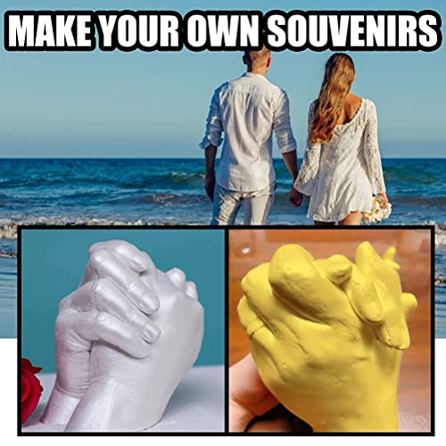 3D Keepsake Casting Model Kit - DIY Plaster Molding Sculpture Kit, Hand Holding Craft for Adults Couples Romantic Activity Set, Baby Shower, Anniversary,Baby Hand Feet Mold Keepsake
